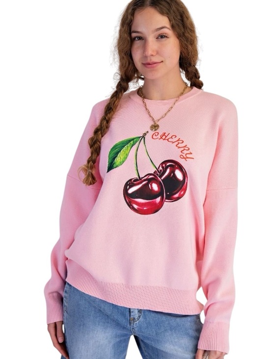 easel Tops - 384:  EASEL NWT TEXTURED SWEATSHIRT BABY PINK (C)